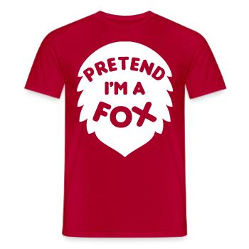Faites semblant d’être un renard Tu so als wäre ich ein Fuchs - T-shirt homme - rouge - Devant - AI Model Male 178 dark (178cm)