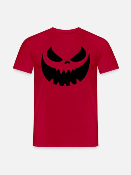 Gruseliges Lantern Kürbis Gesicht für Halloween - Männer T-Shirt - Rot