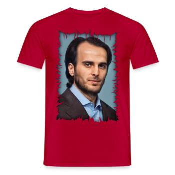 Yusup Temerkhanov - Men's T-Shirt - red - Front - AI Model Male 178 dark (178cm)