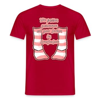 Wir passen zusammen... - Männer T-Shirt - Rot - Vorne - AI Model Male 178 dark (178cm)