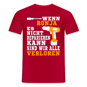 Reparieren Ronja - Männer T-Shirt - Rot - Vorne - AI Model Male 178 dark (178cm)