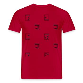 party pills - T-shirt homme - rouge - Devant - AI Model Male 178 dark (178cm)