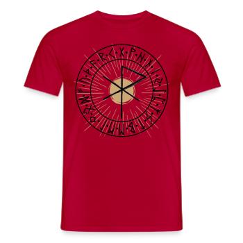 RUNE pour l’amour Alphabet runique Furthark Vikings - T-shirt homme - rouge - Devant - AI Model Male 178 dark (178cm)