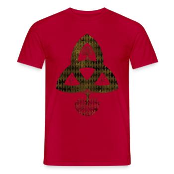 SYMBOLES Celtiques - Triqueta - Arbre de Vie - T-shirt homme - rouge - Devant - AI Model Male 178 dark (178cm)