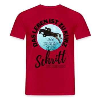 PFERD PFERDE Pferdefreund - Männer T-Shirt - Rot - Vorne - AI Model Male 178 dark (178cm)
