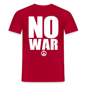 Kein Krieg - Männer T-Shirt - Rot - Vorne - AI Model Male 178 dark (178cm)