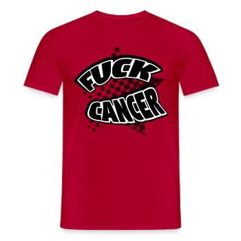 Putain de cancer! contre le cancer - T-shirt homme - rouge - Devant - AI Model Male 178 dark (178cm)