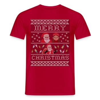 Weihnachten Weihnachten Weihnachten Weihnachten - Männer T-Shirt - Rot - Vorne - AI Model Male 178 dark (178cm)