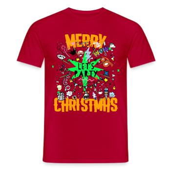 Noël Noël Noël Noël - T-shirt homme - rouge - Devant - AI Model Male 178 dark (178cm)
