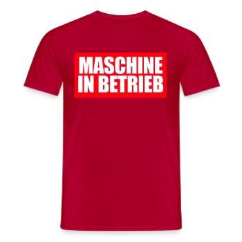 Maschine In Betrieb - Männer T-Shirt - Rot - Vorne - AI Model Male 178 dark (178cm)