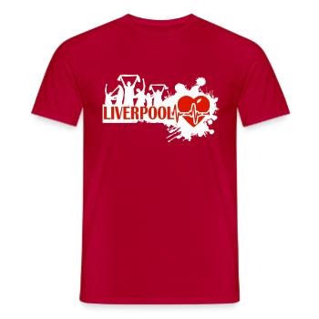 Liverpool Sport Fan Motiv - Männer T-Shirt - Rot - Vorne - AI Model Male 178 dark (178cm)