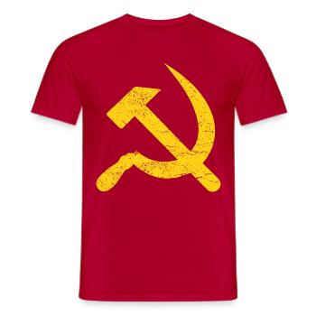 Cadeau de marteau et faucille URSS Russie Poutine - T-shirt homme - rouge - Devant - AI Model Male 178 dark (178cm)