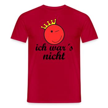 Ich war es nicht - Männer T-Shirt - Rot - Vorne - AI Model Male 178 dark (178cm)