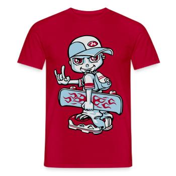 Skater boy flex - Männer T-Shirt - Rot - Vorne - AI Model Male 178 dark (178cm)