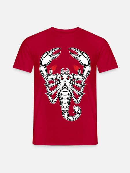 Skorpion-Maskottchen-Logo Sportspiel - Männer T-Shirt - Rot