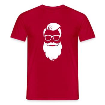 Hipster - T-shirt homme - rouge - Devant - AI Model Male 178 dark (178cm)