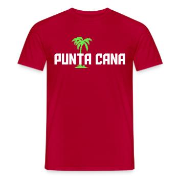 Punta Cana - T-shirt homme - rouge - Devant - AI Model Male 178 dark (178cm)