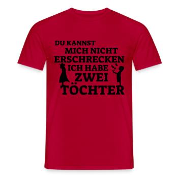 Tochter Vater Mutter Geschenk Spruch Kinder - Männer T-Shirt - Rot - Vorne - AI Model Male 178 dark (178cm)