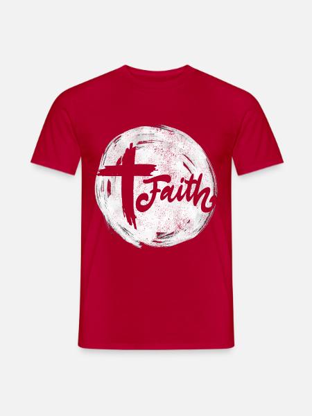 Faith - Männer T-Shirt - Rot