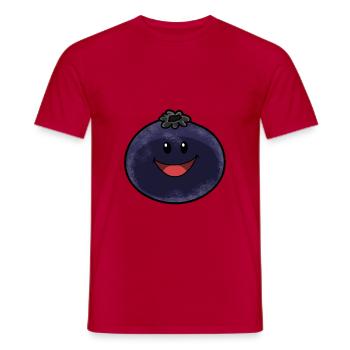 Bleuets Bleuets Végétalien Végétarien Berry Fruit - T-shirt homme - rouge - Devant - AI Model Male 178 dark (178cm)