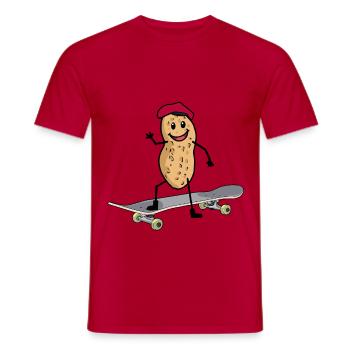 Skateboard skater sport cacahuètes cacahuètes enfant - T-shirt homme - rouge - Devant - AI Model Male 178 dark (178cm)