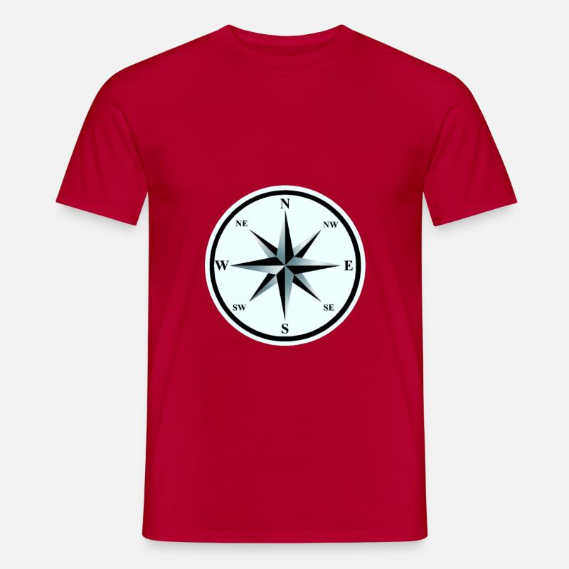 Windrose Compass Nautical Maritime Compass - Men's T-Shirt - red