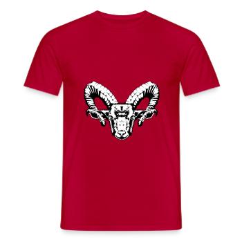 Satan Satanisch Ziegenbock Ziege Teufel Hölle Tod - Männer T-Shirt - Rot - Vorne - AI Model Male 178 dark (178cm)