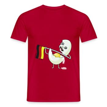 Deutsches Weich Ei Deutschland Fahne Spaßig Fahnen - Männer T-Shirt - Rot - Vorne - AI Model Male 178 dark (178cm)