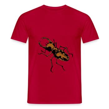 Stag beetle insect insects antlers insects - Men's T-Shirt - red - Front - AI Model Male 178 dark (178cm)