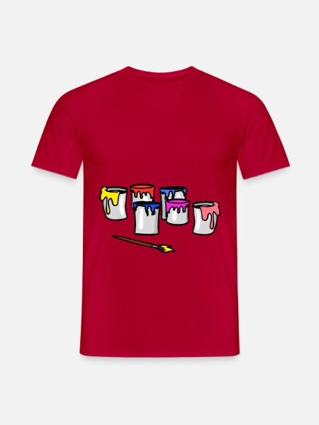 Arbeitsbereich Farben Berufe Job Maler Künstler - Mænd T-shirt - rød