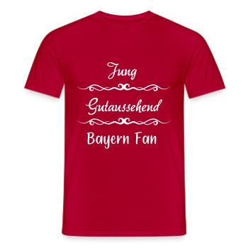 Jung Gutaussehend Bayern Fan - Männer T-Shirt - Rot - Vorne - AI Model Male 178 dark (178cm)