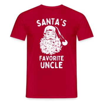 L’oncle préféré du Père Noël - T-shirt homme - rouge - Devant - AI Model Male 178 dark (178cm)