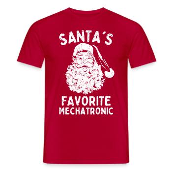 Ingénieur mécatronique de Noël La mécatronique du Père Noël - T-shirt homme - rouge - Devant - AI Model Male 178 dark (178cm)