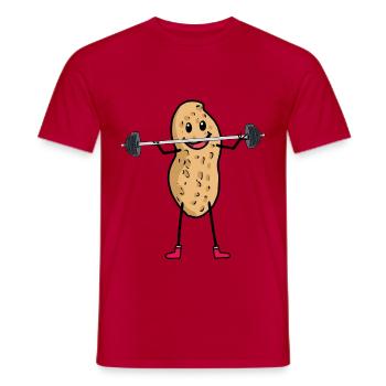 Cacahuètes Peanuts Bodybuilder Sports - T-shirt homme - rouge - Devant - AI Model Male 178 dark (178cm)
