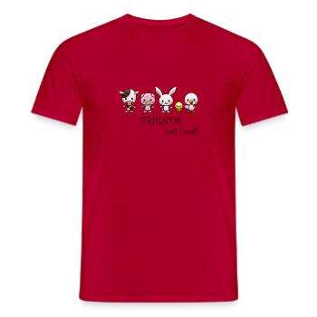 Des amis pas de la nourriture - T-shirt homme - rouge - Devant - AI Model Male 178 dark (178cm)