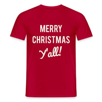 Joyeux Noël à tous - T-shirt homme - rouge - Devant - AI Model Male 178 dark (178cm)
