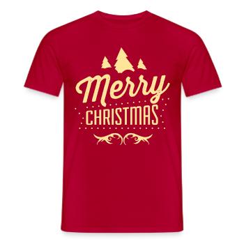 Frohe Weihnachten - Männer T-Shirt - Rot - Vorne - AI Model Male 178 dark (178cm)