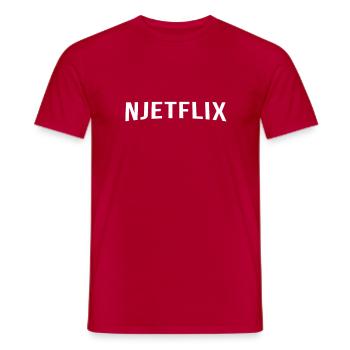 Njetflix - Männer T-Shirt - Rot - Vorne - AI Model Male 178 dark (178cm)