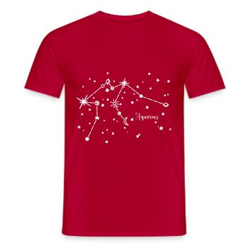 Wassermann, Aquarius, Sternzeichen, Himmel, Planet - Männer T-Shirt - Rot - Vorne - AI Model Male 178 dark (178cm)