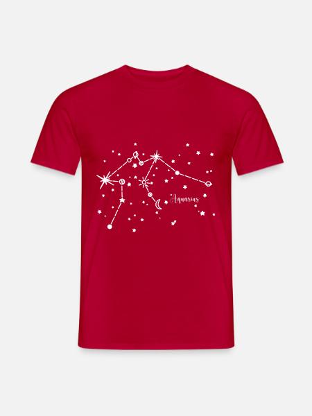 Wassermann, Aquarius, Sternzeichen, Himmel, Planet - Männer T-Shirt - Rot