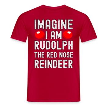 Imaginez que je suis Peter le Nez Rouge - T-shirt homme - rouge - Devant - AI Model Male 178 dark (178cm)