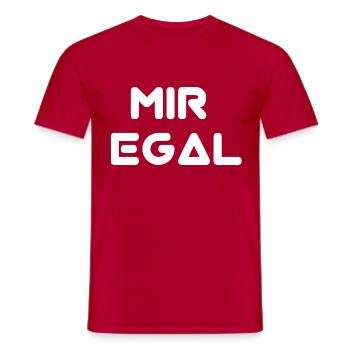 Mir egal - Männer T-Shirt - Rot - Vorne - AI Model Male 178 dark (178cm)