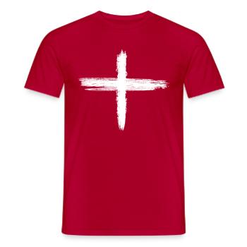 Drapeau de Savoie rouge et blanc - T-shirt homme - rouge - Devant - AI Model Male 178 dark (178cm)