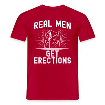 Scaffolding Builder Gift Work Occupation Construction Worker Job - Men's T-Shirt - red - Front - AI Model Male 178 dark (178cm)