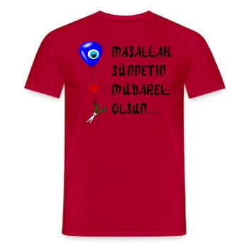 Sünnet mübarak olsun - Männer T-Shirt - Rot - Vorne - AI Model Male 178 dark (178cm)