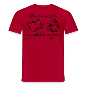 Fußball iat mein Leben - Männer T-Shirt - Rot - Vorne - AI Model Male 178 dark (178cm)