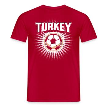 Turkey Gift Turkey Football Soccer Europe Turk - Men's T-Shirt - red - Front - AI Model Male 178 dark (178cm)