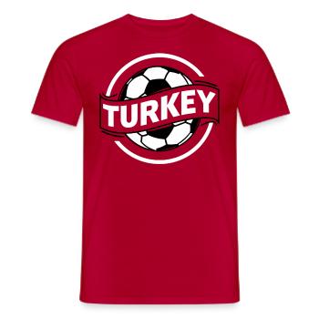 Turkey Gift Turkey Football Soccer Europe Turk - Men's T-Shirt - red - Front - AI Model Male 178 dark (178cm)