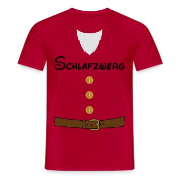 Schlafzwerg Kostüm - Männer T-Shirt - Rot - Vorne - AI Model Male 178 dark (178cm)