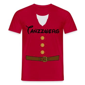 Tanzzwerg Kostüm - Männer T-Shirt - Rot - Vorne - AI Model Male 178 dark (178cm)